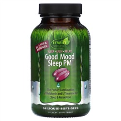 Irwin Naturals, Good Mood Sleep PM, добавка для улучшения сна, 54 желатиновых капсулы