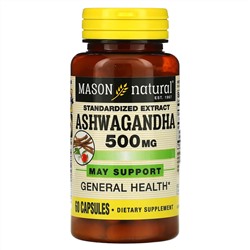 Mason Natural, Ashwagandha, 500 mg, 60 Capsules