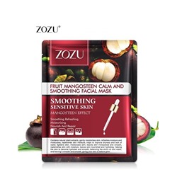 25%SALE! Zozu, Разглаживающая, успокаивающая тканевая маска для лица с экстрактом мангостина, 25 гр.