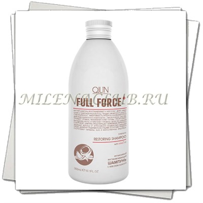 OLLIN Full Force Интенсивный восстанавливающий шампунь с маслом кокоса Intensive Restoring Shampoo 300мл