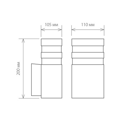 Светильник Elektrostandard садово-парковый, 60 Вт, E27, IP54, настенный, Techno 1450 чёрный