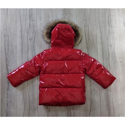 М.18-38 Куртка Moncler лаковая красная (116)