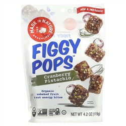 Made in Nature, Figgy Pops, клюква и фисташки, 119 г (4,2 унции)