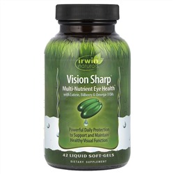 Irwin Naturals, Vision Sharp, комплексная питательная добавка для здоровых глаз, 42 мягкие желатиновые капсулы с жидкостью