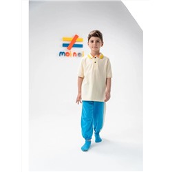 Детская футболка унисекс с короткими рукавами и воротником-поло Moi Noi с принтом