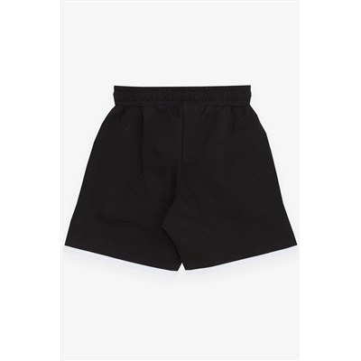 Черные шорты для мальчиков Breeze с карманами и аксессуарами (3–7 лет)