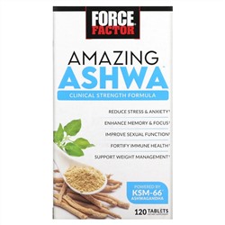 Force Factor, Amazing Ashwa, 120 таблеток