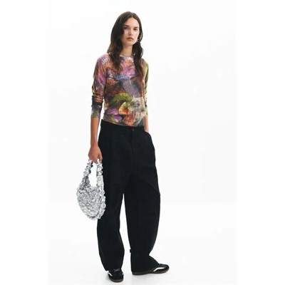 Cargo pants with M. Christian Lacroix print