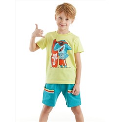 Denokids Комплект футболки и шорт для мальчика Surfer Shark