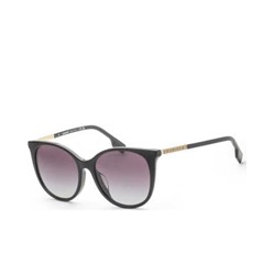 Burberry Women's Black Oval Sunglasses, Burberry