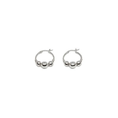 HOOP EARRINGS 3 SPHERES