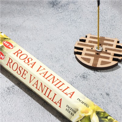 Благовония HEM "Vanilla Rose. Ваниль и Роза", 20 палочек в упаковке, шестигранник