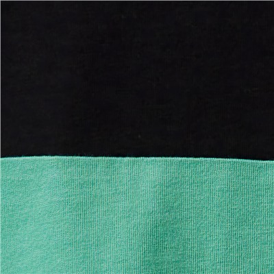 T-Shirt - 100% Baumwolle - lang geschnitten - aus Jersey-Stoff - Muster - grün und schwarz