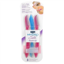 Schick, Hydro Silk Touch Up, разные цвета, 3 одноразовые бритвы