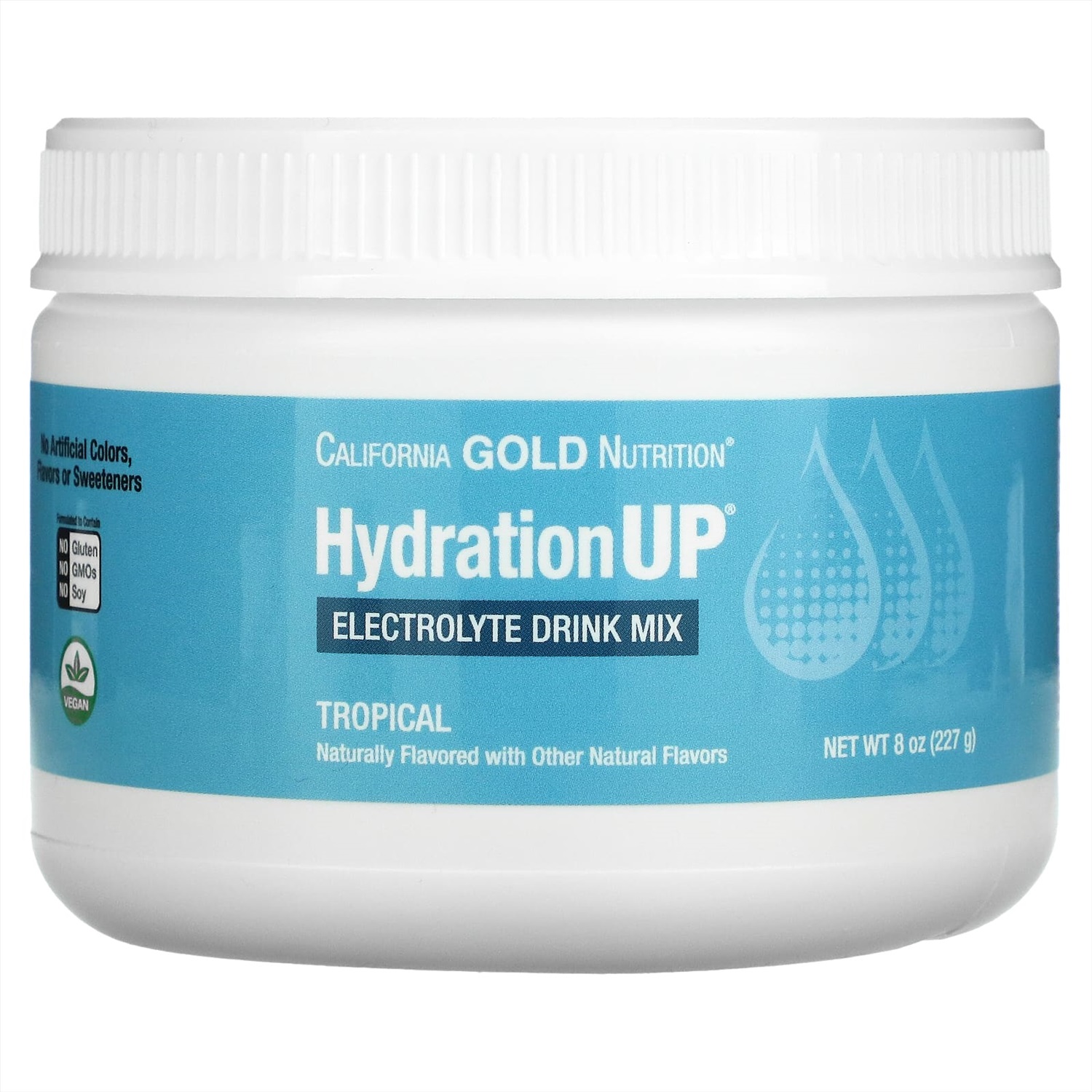 California Gold Nutrition, HydrationUP, смесь для приготовления напитка с  электролитами, тропические фрукты, 227 г (8 унций) купить, отзывы, фото, дос