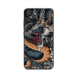 Матовый силиконовый чехол Japanese Dragon на Samsung Galaxy S23 5G