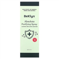 BeKLYN, Absolute Purifying Spray, Alcohol-Free Hand Sanitizer, 10.14 fl oz (300 ml)