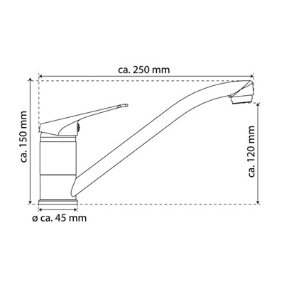 Eisl Küchenarmatur »SPEED«, mit 360° Schwenkbereich