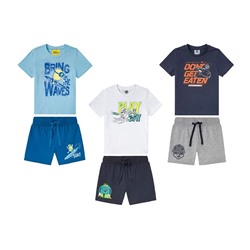 Kleinkinder Jungen Shorts und T-Shirt, 2-teilig, aus weicher Single-Jersey-Qualität
