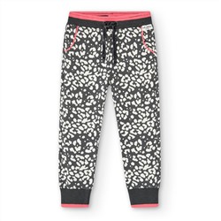 Pantalón jogger - felpa - algodón - gris y blanco