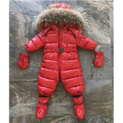 М.18-37 Комбинезон Moncler лаковый красный  (68)