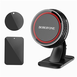 Держатель автомобильный Borofone BH13 Journey series center console in-car holder (black/red)
