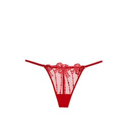 Bow Embroidery V-String Panty