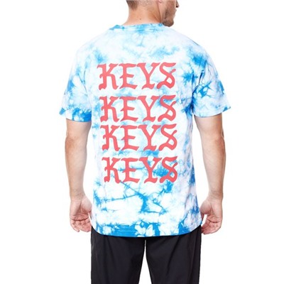 Мужская футболка Kreem Keys Tie Dye Tee с коротким рукавом в стиле Tie Dye Look 9163 Серая или синяя