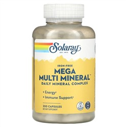 Соларай, Mega Multi Mineral, без железа, 200 капсул