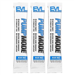 EVLution Nutrition, Pump Mode, Blue Raz, 3 палочки по 9,2 г (0,3 унции)