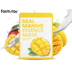 (Китай) Тканевая маска для лица FarmStay, с экстрактом манго Real Mango Essence Mask (упаковка 10шт)