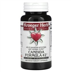 Kroeger Herb Co, Candida Formula # 2, 100 вегетарианских капсул