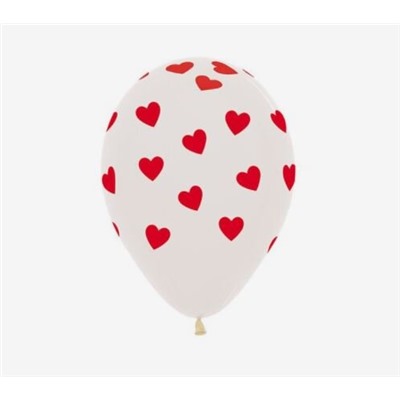 Воздушный шар 12 дюймов / Красные сердечки