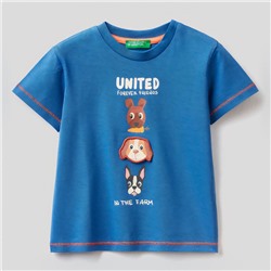 T-Shirt - 100% Baumwolle - blau