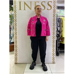 Iness куртка  4589 супер батал розовое