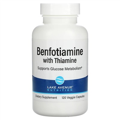 Lake Avenue Nutrition, Benfotiamine with Thiamine, 250 mg, 120 Veggie Capsules