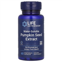 Life Extension, водорастворимый экстракт семян тыквы, 60 вегетарианских капсул