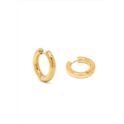 HOOP EARRINGS STAIN. STEEL 18K GOLD PLATED