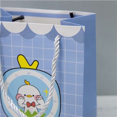 Пакет подарочный (XS) "Wish duck", blue (19.5*14.5*9.5)