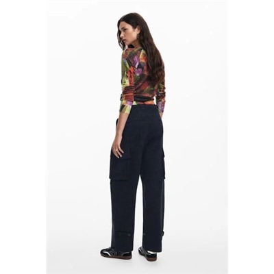 Cargo pants with M. Christian Lacroix print