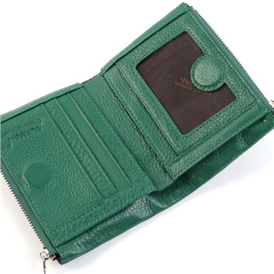 Маленький женский кожаный кошелек на магнитной кнопке VerMari 9949-1806 Грасс Грин