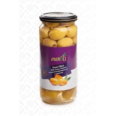 Оливки "Maroli" 480 гр фаршированные лимоном 1/12 стекло
