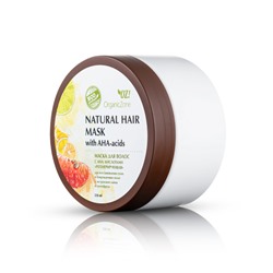 Маска для волос с АНА-кислотами "Регенерирующая" для восстановления сухих и поврежденных волос, с экстрактами лайма и грейпфрута