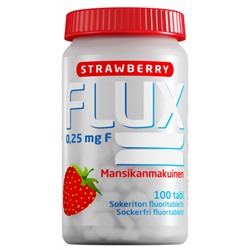 Таблетки фтора Flux Strawberry (клубника) 100 таб