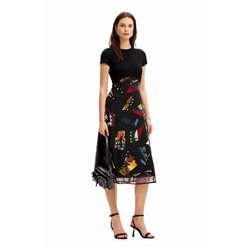 M. Christian Lacroix combination midi dress