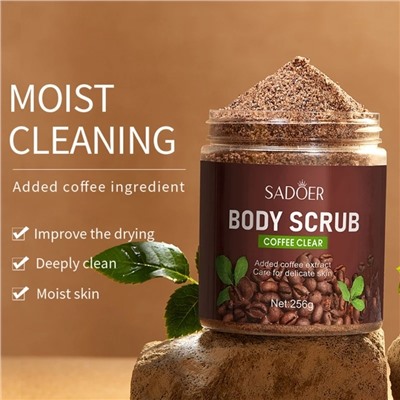 Скраб для тела с экстрактом кофе Sadoer Coffe Body Scrub 256мл