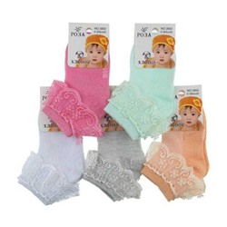 Носки детские для девочек с рюшей малютки Роза 3800