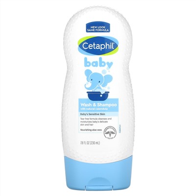 Cetaphil, Baby, Wash & Shampoo with Natural Calendula, 7.8 fl oz (230 ml)