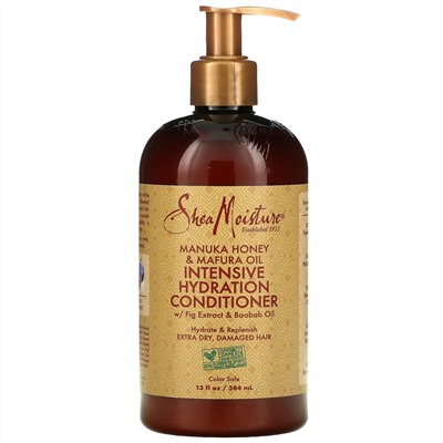 SheaMoisture, кондиционер для интенсивного увлажнения, мед манука и масло мафуры, 384 мл (13 жидк. унций)