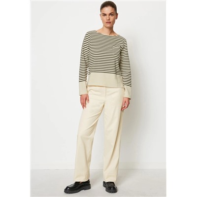 Marc O'Polo - ROUND NECK STRIPED - рубашка с длинными рукавами - темно-синий